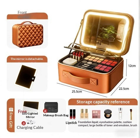Advanced Portable Large-Capacity Divided Cosmetic Bag Makeup Case
