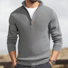 Men's Turtleneck Sweater With Twill Knit And Zipper