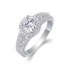 Meteor Shower - Set With 1-carat Top-quality Moissanite S925 Silver And Platinum-plated Diamond Wedding Ring. The Ring Can Be Inspected With A Diamond Pen