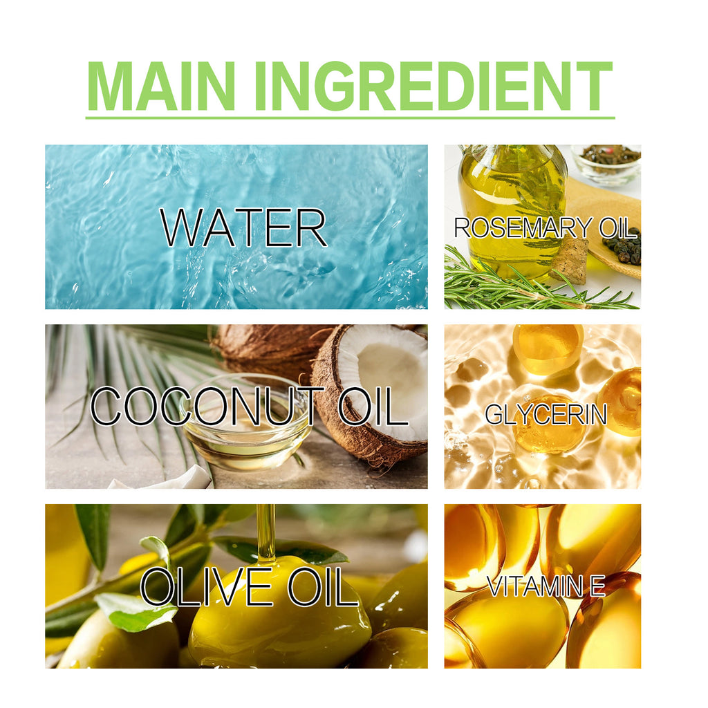 زيت إكليل الجبل العطري للعناية بالشعر، مضاد للتجعد، يدوم طويلاً، برائحة ناعمة، يصلح الشعر المصبوغ بالحرارة.