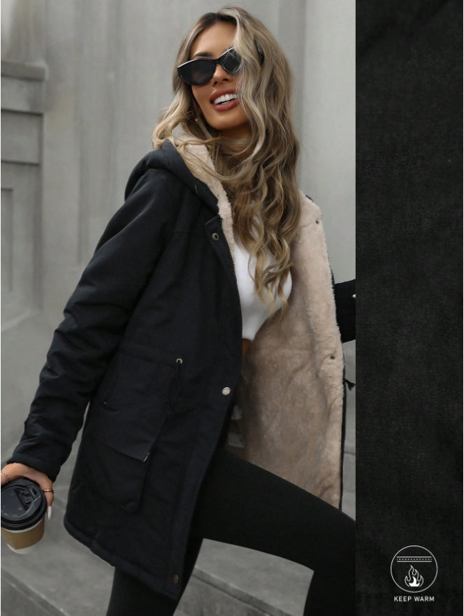 Aveloria Fashion Loose Casual Versatile Hooded Zip-Up