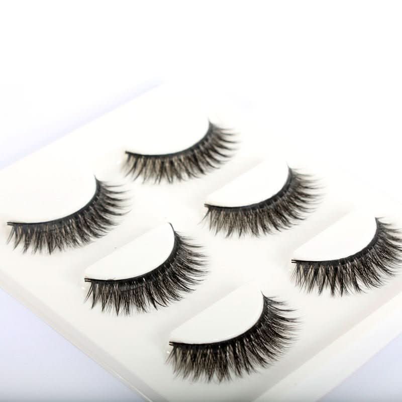 3D False Eye lashes Extension on Reusable Self - Adhesive Natural Curly Eye lashes Self Adhesive Eye lashes Makeup Tools - Eshtree