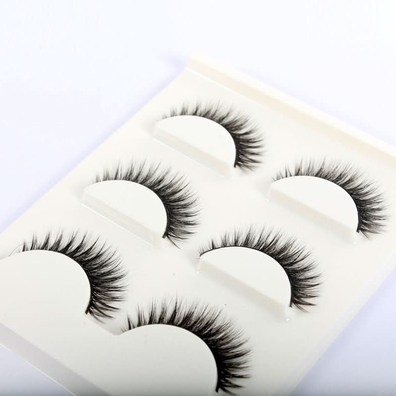 3D False Eye lashes Extension on Reusable Self - Adhesive Natural Curly Eye lashes Self Adhesive Eye lashes Makeup Tools - Eshtree
