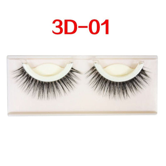 3D False Eye lashes Extension on Reusable Self - Adhesive Natural Curly Eye lashes Self Adhesive Eye lashes Makeup Tools - Eshtree