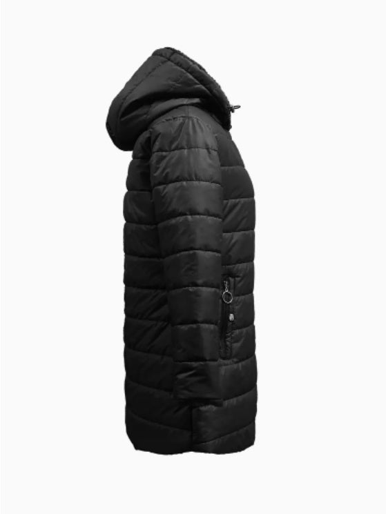 Zip-up Hoodie Puffy Coat
