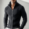 Knitted Zip-up Turtleneck Cardigan For Men