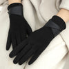 Women's Fleece-lined Warm Graceful Bow Gloves