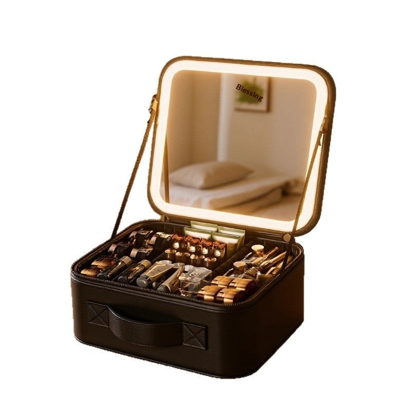 Advanced Portable Large-Capacity Divided Cosmetic Bag Makeup Case