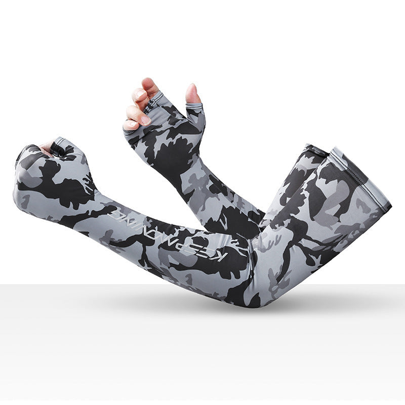 Outdoor Camouflage Sun Protection Gloves For Men And Women