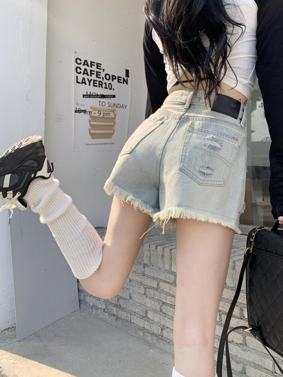 Retro Denim Shorts For Women New Casual High-Street Style All-Match Jeans