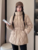 Women's Stand-up Collar Tie Long Sleeve Cotton Coat