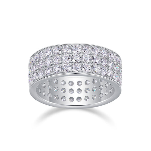 Star Dream - A Wedding Ring Set With Top-quality Moissanite S925 Silver And Platinum-plated Diamond Can Be Tested With A Diamond Pen