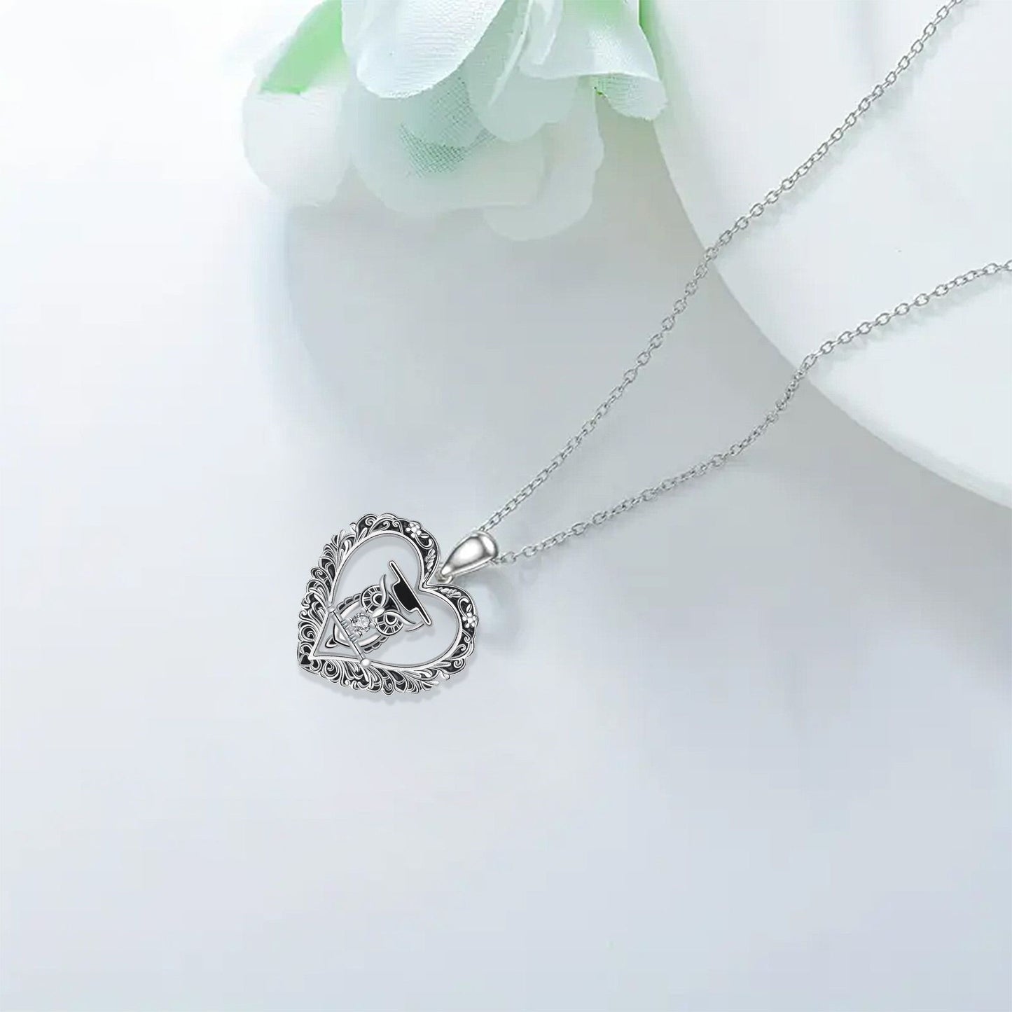 Owl Heart-shaped Fashion Simple Necklace