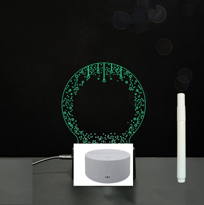 لوحة أكريليك ثلاثية الأبعاد مع إضاءة LED للوحة رسائل بخط اليد