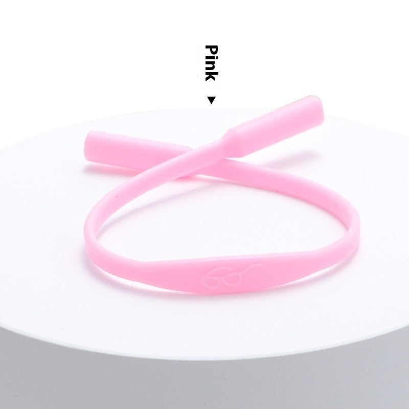Solid Color Simple Silicone Glasses Non-slip Rope Glasses Strap