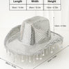 Western Cowboy Hat Sequined Tassel XINGX Design Floppy Hat
