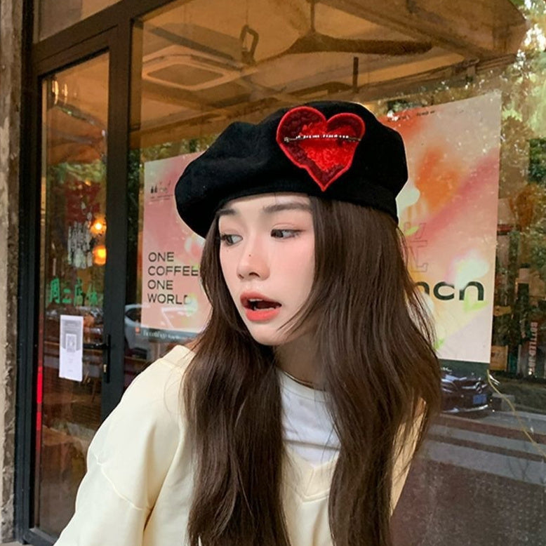 Retro Love Beret Children's Summer Thin Niche Street Fashion