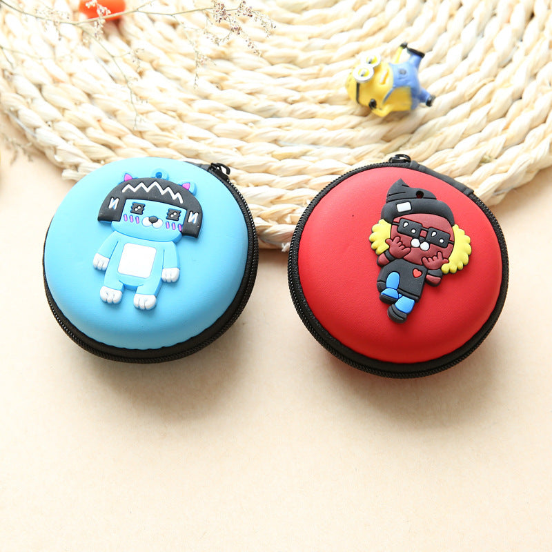 Direct selling new cute zero wallet cartoon earphone collector charger Box Coin handbag wholesale