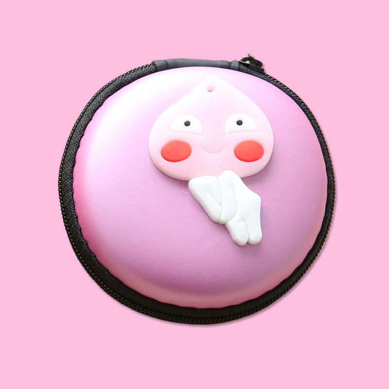 Direct selling new cute zero wallet cartoon earphone collector charger Box Coin handbag wholesale