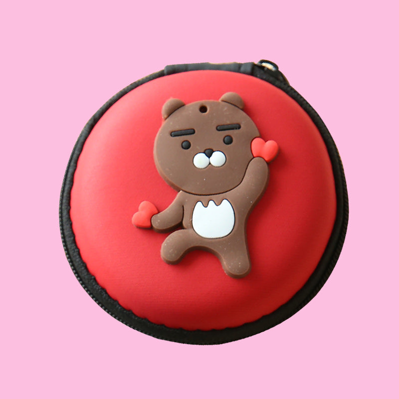Direct selling new cute zero wallet cartoon earphone collector charger Box Coin handbag wholesale
