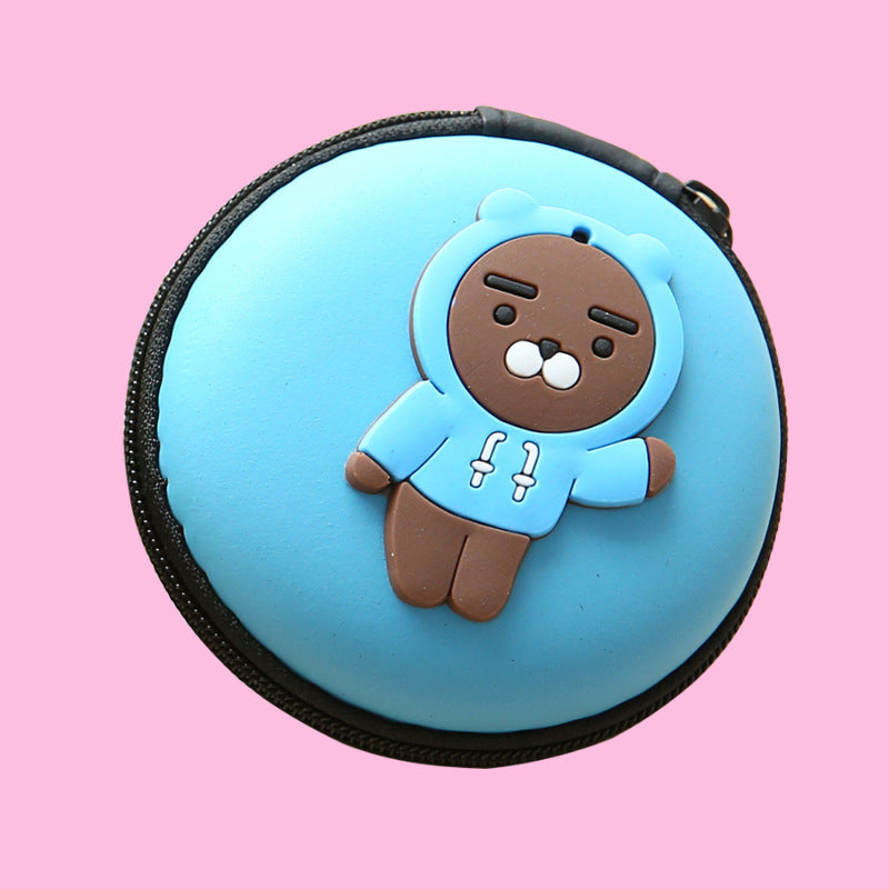 Direct selling new cute zero wallet cartoon earphone collector charger Box Coin handbag wholesale