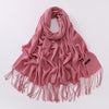 Autumn And Winter Cashmere-like Solid Color Long Scarf