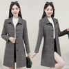 Middle-aged Mother Ladies Autumn Clothes Plaid Woolen Coat