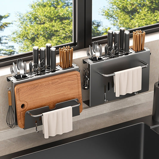 Knife Rack Storage Rack Home Wall-mounted Multi-functional Kitchen
