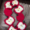 Autumn And Winter New Christmas Apple Stitching Scarf Finished Product