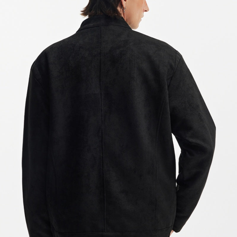 New Short Jacket Men's Couple Suede Coat