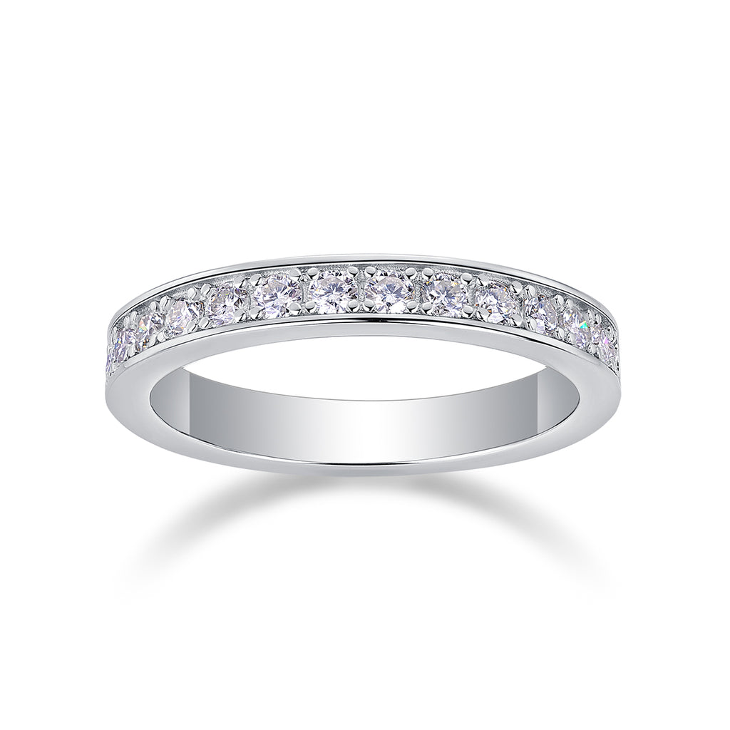 Starry Night Whispers - A Wedding Ring Set With Top-quality Moissanite S925 Silver And Platinum-plated Diamond Can Be Inspected With A Diamond Pen