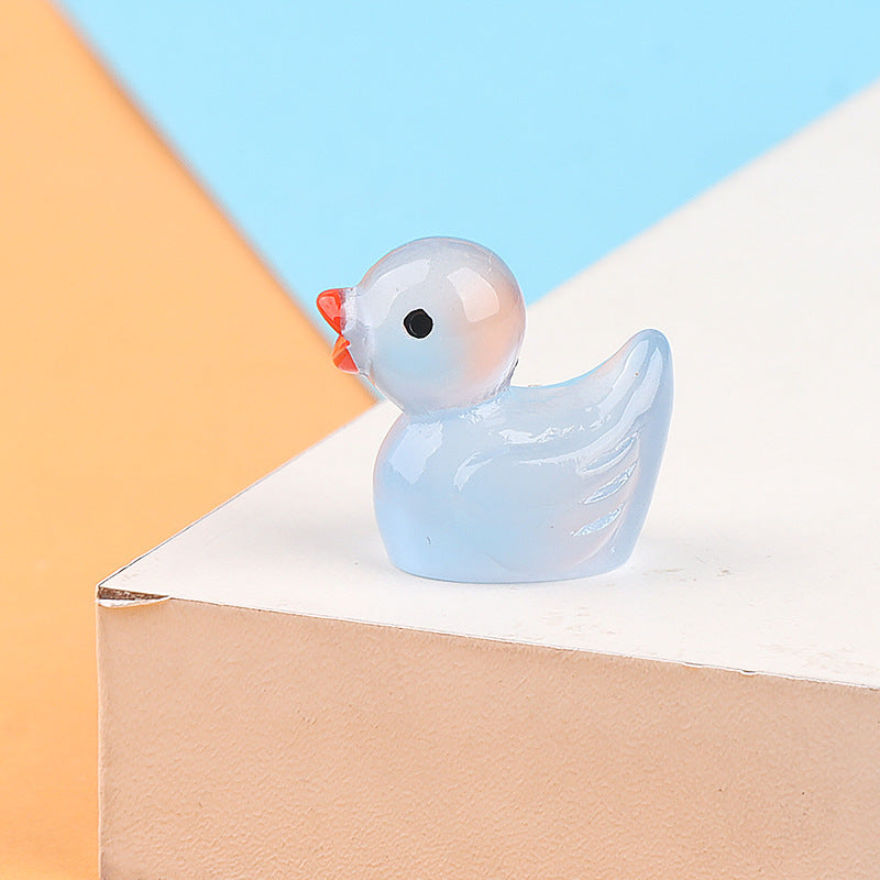 Luminous Little Duck Resin Accessories Micro Landscape Ornaments