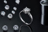 Star Guardian - A Wedding Ring Set With 1-carat Top-quality Moissanite S925 Silver And Platinum-plated Diamond. The Ring Can Be Inspected With A Diamond Pen