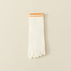 Breathable Sweat Absorbing Five Finger Striped Mid-calf Length Socks