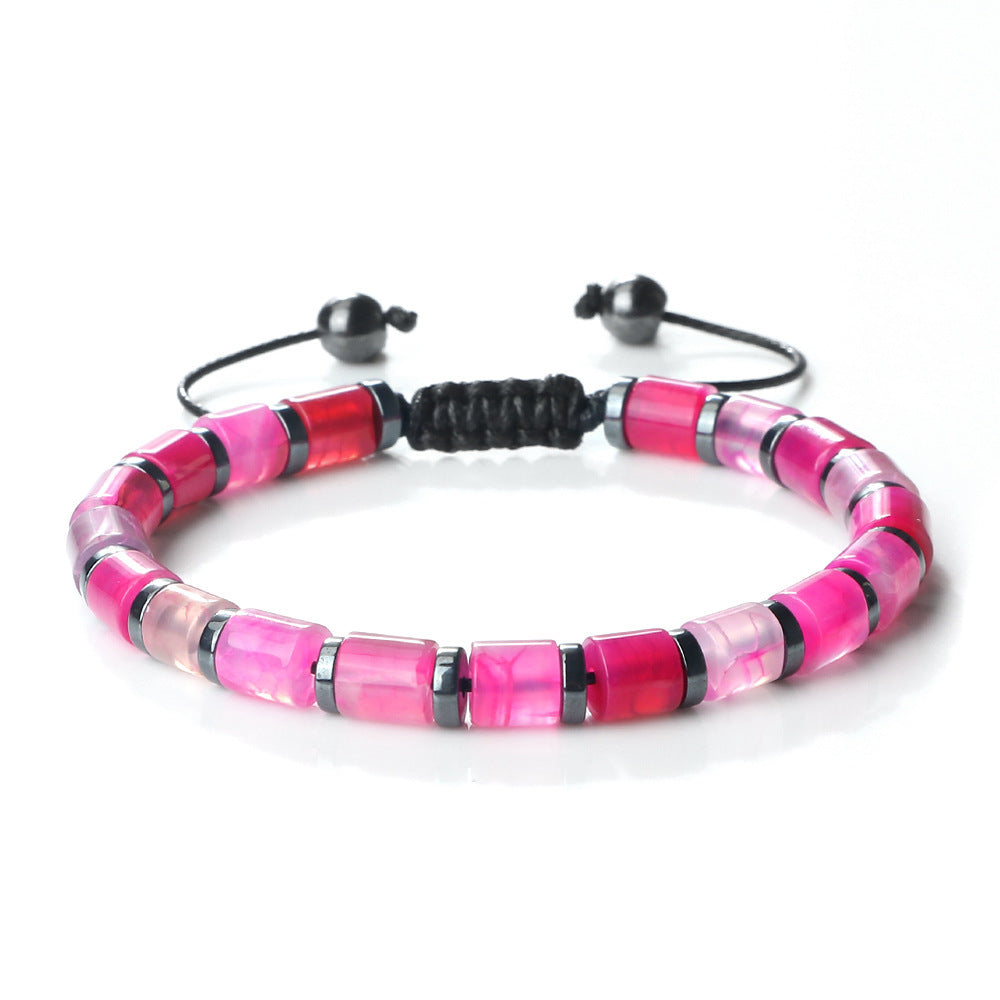 Colorful Agate Stone Beaded High-grade Bohemian Adjustable Bracelet