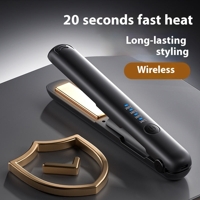 Wireless Hair Straighteners Hair Curler And Straightener Dual-use Charging Hair Curler Plywood