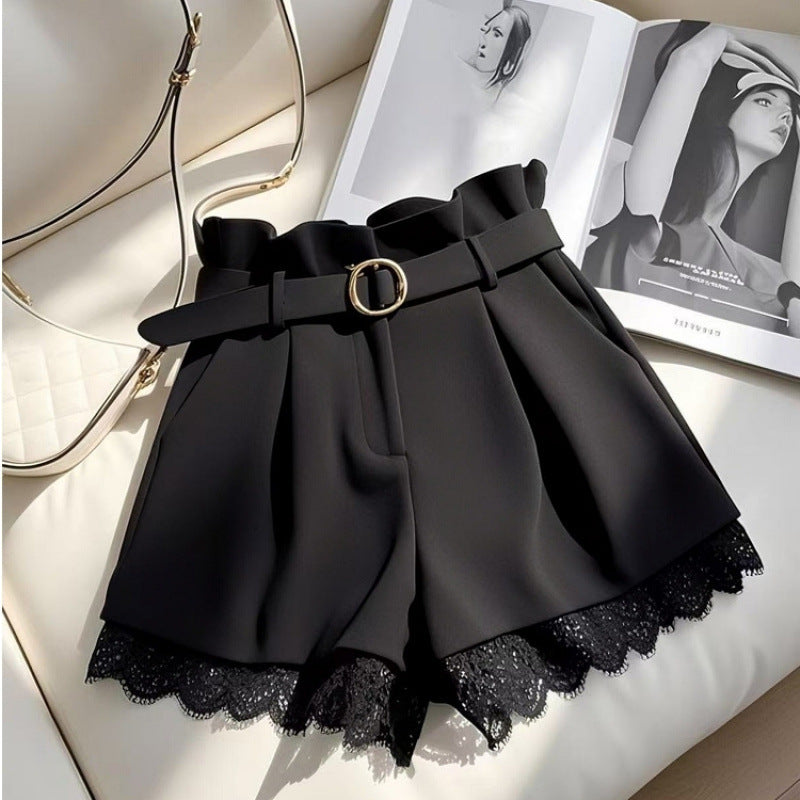 High-waisted Casual Shorts Cropped Pants For Petite Women