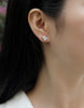 Sinking - A Fashionable And Trendy Accessory Set With Top-quality Moissanite S925 Silver And Platinum-plated Stud Earrings. The Gold Rose Gold Color Can Be Detected By A Diamond Pen