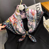 Women's Printed Silk Scarf Autumn And Winter Warm Scarf