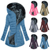 Fashion Long-sleeve Zipper Cotton-padded Coat Women