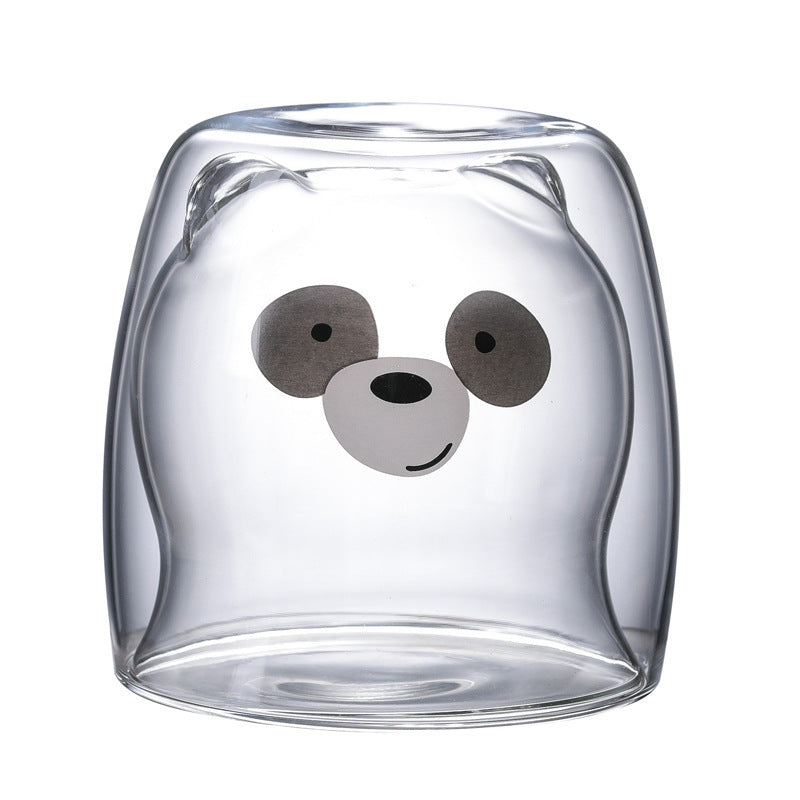 3D Double Layer Lovely Panda Cup Skull Wine Cup