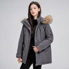 Mid-length Hooded Loose All-matching Thickened Cotton-padded Coat