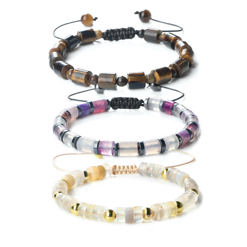 Colorful Agate Stone Beaded High-grade Bohemian Adjustable Bracelet