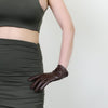 Women's Fashion PU Matte Long Leather Gloves