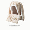 Big Rabbit Ears Plush Thickened Women's Cute Hat Scarf Gloves
