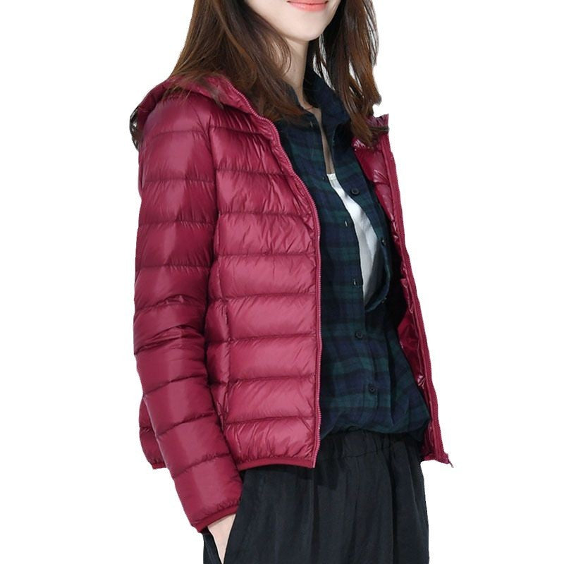 Down Jacket Women's Short Light And Thick