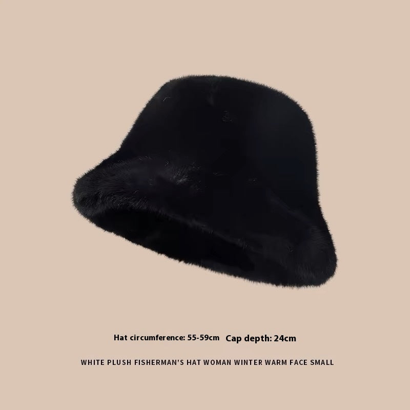 قبعة دلو مبطنة بالفرو للأطفال