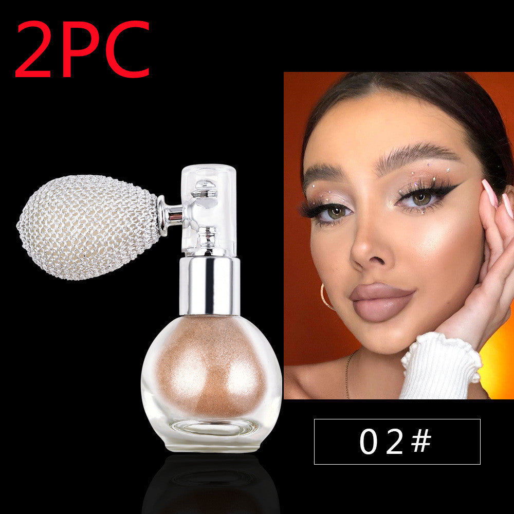 بودرة الجسم اللامعة والمشرقة مع بخاخ