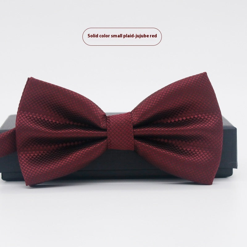 Men's Solid Color Formal Wear Wedding Business Casual Groom Groomsman Bow Tie