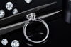 Snowflake Dance - A Wedding Ring Set With 1-carat Top-quality Moissanite S925 Silver And Platinum-plated Diamond. The Ring Can Be Inspected With A Diamond Pen